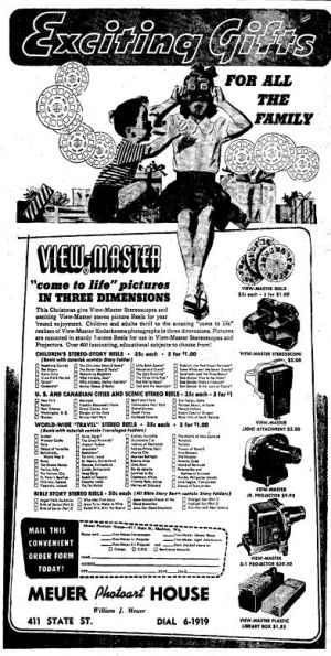 Wisconsin State Journal toy ads: 1950s